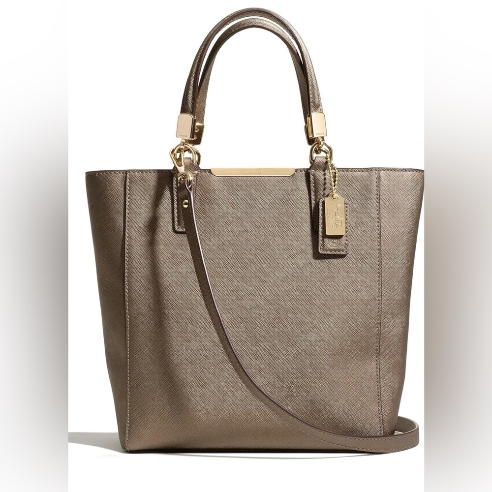 EUC | COACH Madison Saffiano mini tote North South crossbody bag.